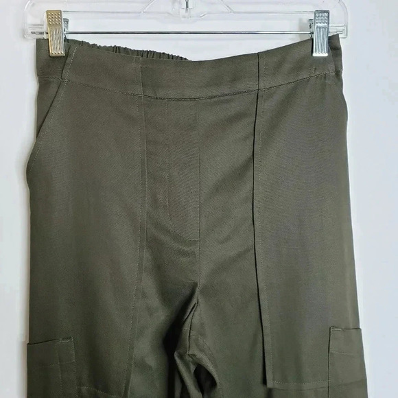 Bcbgeneretion Cropped Utility Pant Olive Green M - Picture 4 of 12